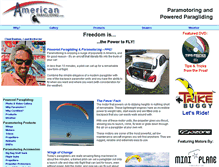 Tablet Screenshot of americanparagliding.com